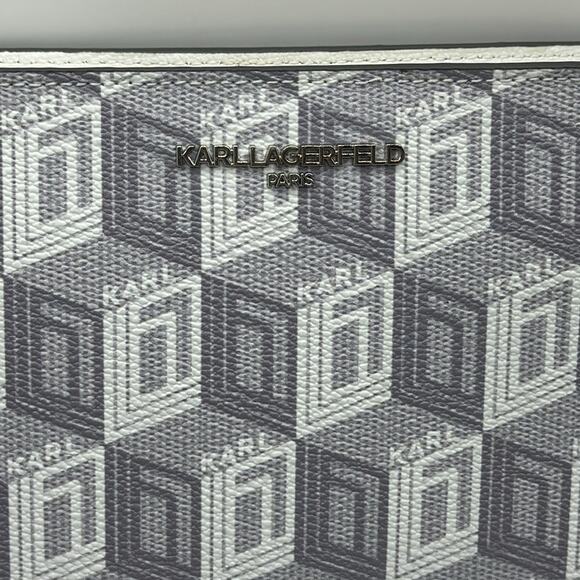 Karl Lagerfeld Gray Adele wristlet crossbody Bag ✨ - Picture 3 of 5